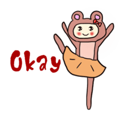 Bear Princess Ballet -English version- sticker #13728131