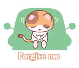 Tortoiseshell cat and old car sticker #13728284