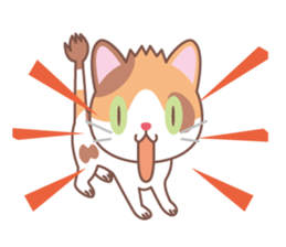 Tortoiseshell cat and old car sticker #13728295