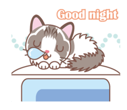 Cat and wagon car sticker #13728303