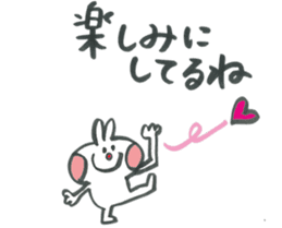 Large character of rabbit in winter. sticker #13728368