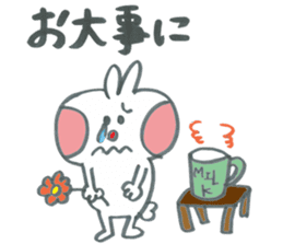 Large character of rabbit in winter. sticker #13728380