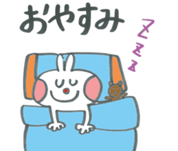 Large character of rabbit in winter. sticker #13728390