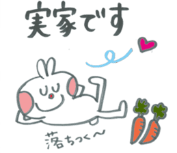 Large character of rabbit in winter. sticker #13728396