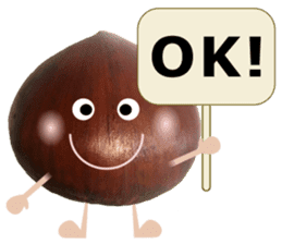 Marron of sweet chestnut sticker #13728646