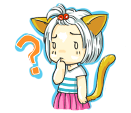 Little Cat girl sticker #13729118