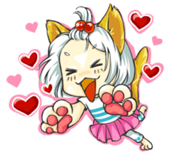 Little Cat girl sticker #13729120