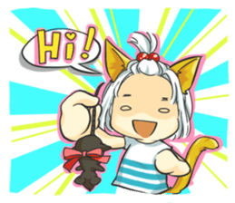 Little Cat girl sticker #13729125
