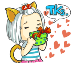 Little Cat girl sticker #13729126