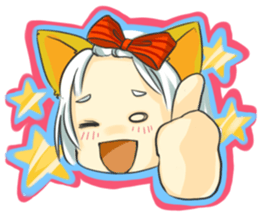Little Cat girl sticker #13729132
