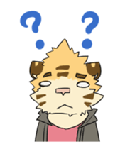 shirt dog & hoodie tiger animation sticker #13729689
