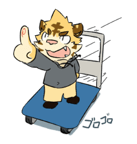 shirt dog & hoodie tiger animation sticker #13729691