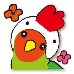 Cute parakeets sticker