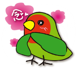 Cute parakeets sticker sticker #13730537