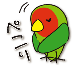Cute parakeets sticker sticker #13730538