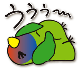 Cute parakeets sticker sticker #13730541