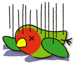 Cute parakeets sticker sticker #13730542