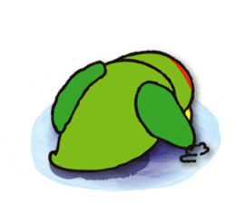 Cute parakeets sticker sticker #13730543