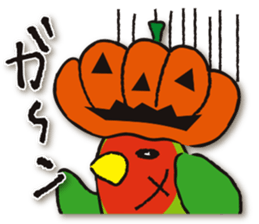 Cute parakeets sticker sticker #13730550