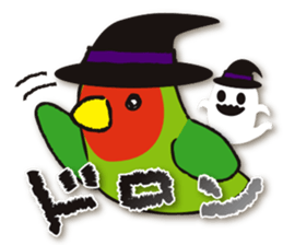 Cute parakeets sticker sticker #13730552