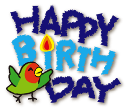 Cute parakeets sticker sticker #13730556