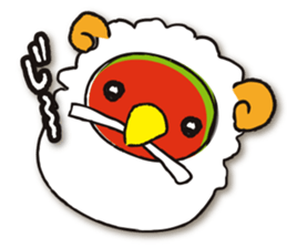 Cute parakeets sticker sticker #13730563