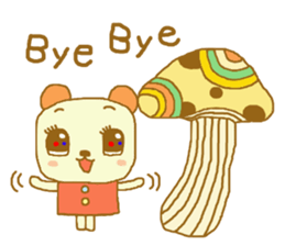 Retro Kumatan "bye bye" sticker #13732036