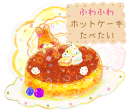 Begging dessert rabbit sticker #13732228