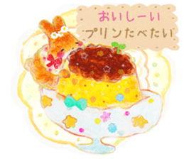 Begging dessert rabbit sticker #13732231