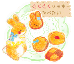 Begging dessert rabbit sticker #13732232