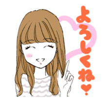 A popular girl who kisses(animation) sticker #13733038