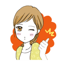 A popular girl who kisses(animation) sticker #13733040