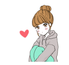 A popular girl who kisses(animation) sticker #13733044