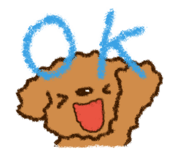 Crayon toy poodle sticker #13733504