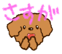 Crayon toy poodle sticker #13733509