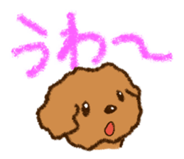 Crayon toy poodle sticker #13733518