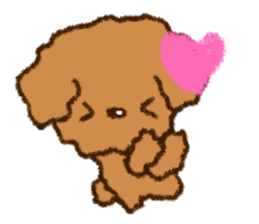 Crayon toy poodle sticker #13733520