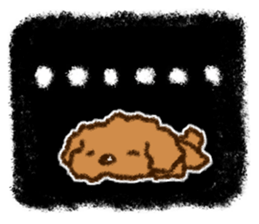 Crayon toy poodle sticker #13733527