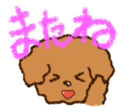 Crayon toy poodle sticker #13733532