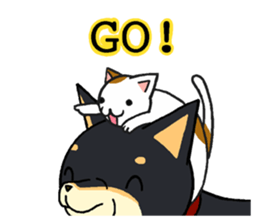 Cat and dog's meeting2 sticker #13733796