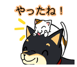 Cat and dog's meeting2 sticker #13733797