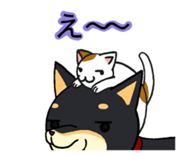 Cat and dog's meeting2 sticker #13733800