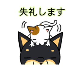 Cat and dog's meeting2 sticker #13733804