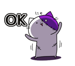 Zombie cat sticker sticker #13734267