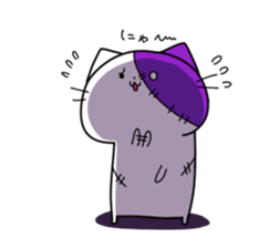 Zombie cat sticker sticker #13734268