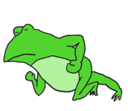 Cat & frog sticker #13734323