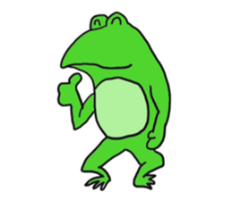 Cat & frog sticker #13734329