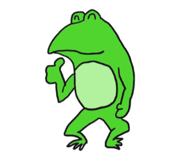 Cat & frog sticker #13734329