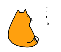 Cat & frog sticker #13734339