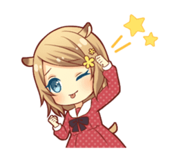 Fluffy hamster girl sticker #13735120